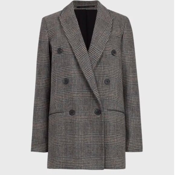 All Saints Astrid Check Blazer - Picture 4 of 9